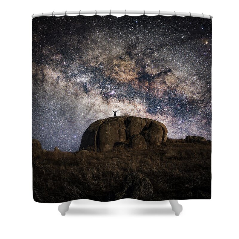 Milky Way Shower Curtain featuring the photograph Reach For The Stars by Ari Rex