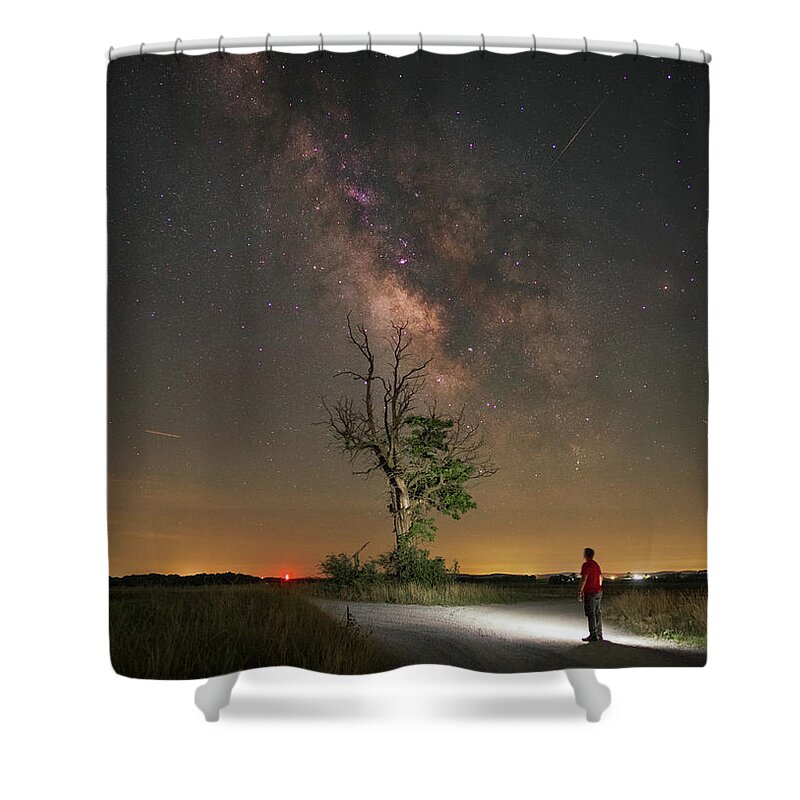 Nightscape Shower Curtain featuring the photograph Reaching by Grant Twiss