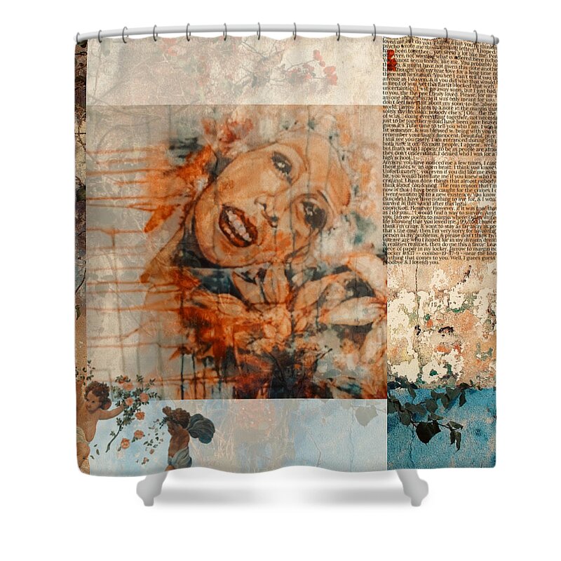  Shower Curtain featuring the painting Read All About It by Try Cheatham