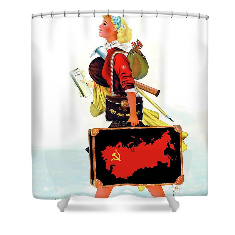 Holiday Shower Curtain featuring the digital art Ready for a Holiday by Long Shot