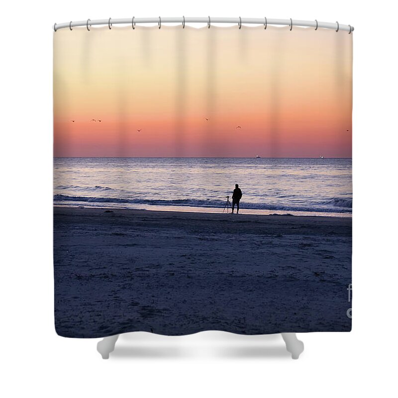 Cameraman Shower Curtain featuring the photograph Ready for the Shot 0463 by Jack Schultz