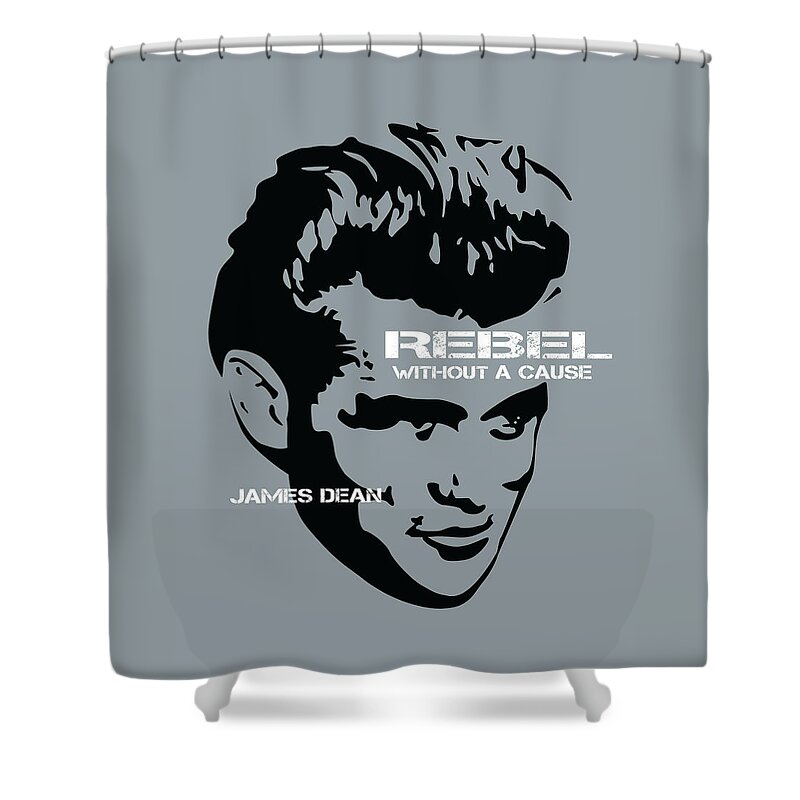 Movie Poster Shower Curtain featuring the digital art Rebel Without A Cause - Alternative Movie Poster by Movie Poster Boy