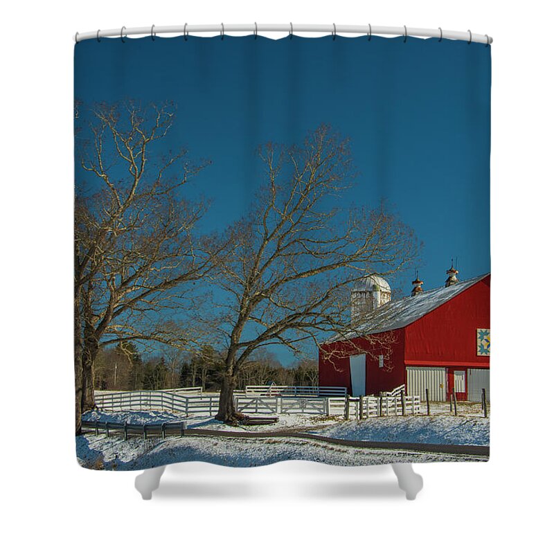 West Virginia Shower Curtain featuring the photograph Red and Blue by Melissa Southern