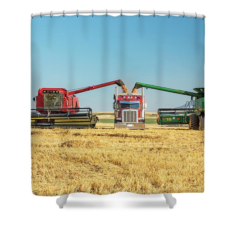Two Shower Curtain featuring the photograph Red and Green by Todd Klassy