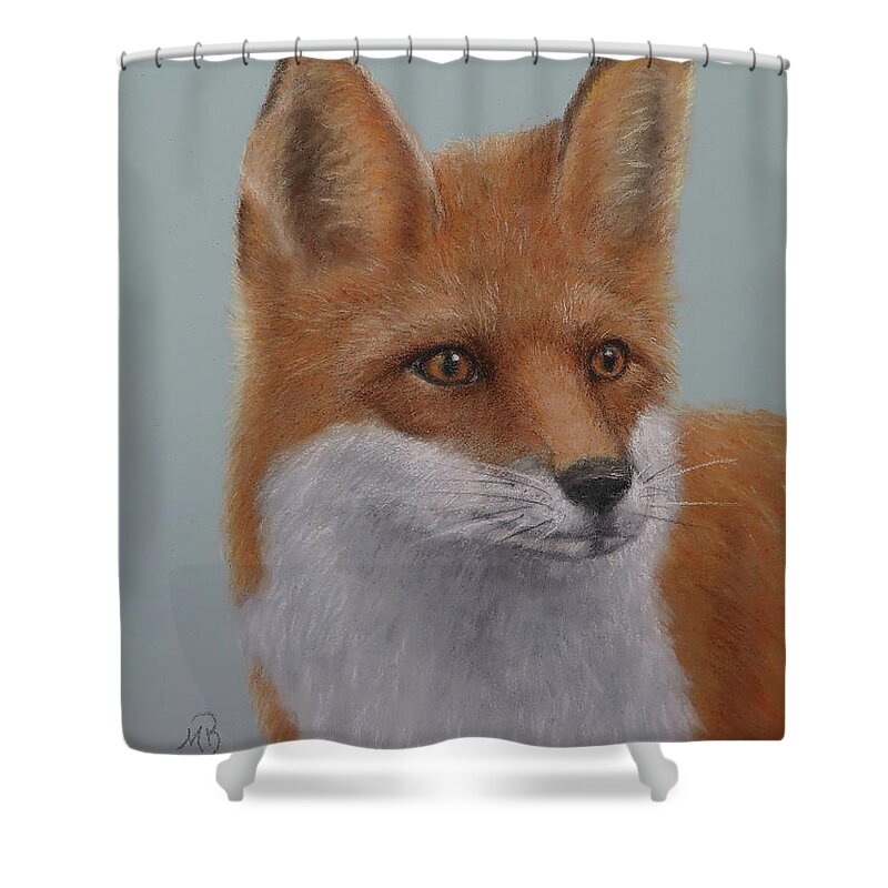 Fox Shower Curtain featuring the painting Red Fox by Monica Burnette
