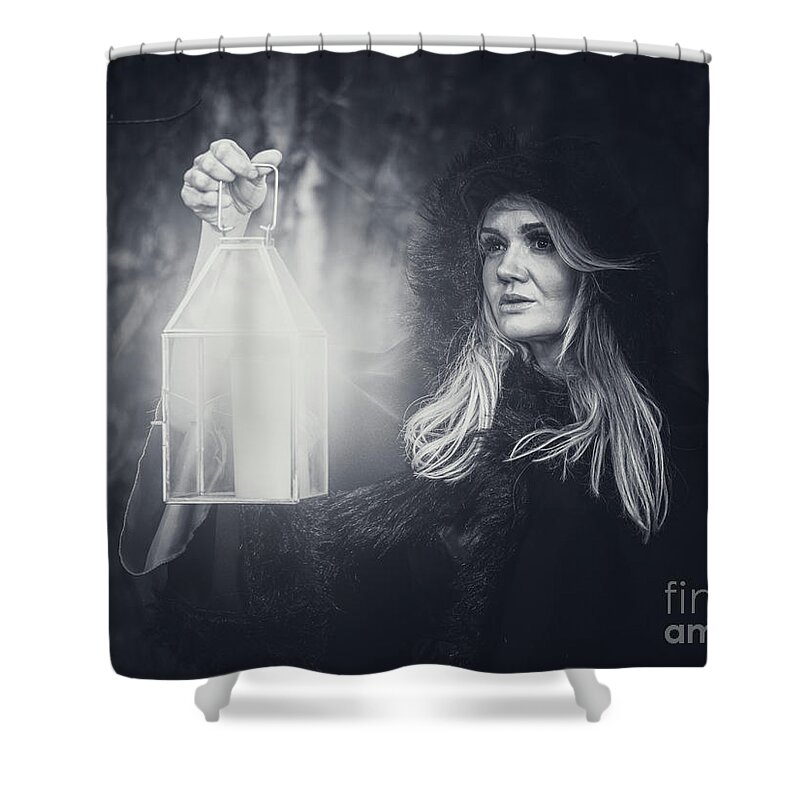 Goit Stock Shower Curtain featuring the photograph Red Riding Hood by Mariusz Talarek