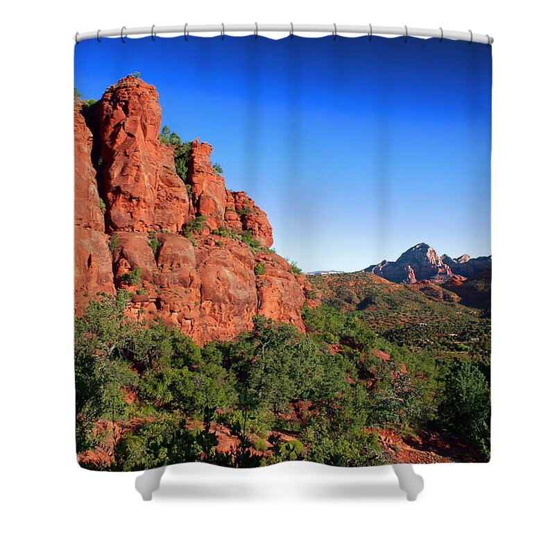 Sedona Shower Curtain featuring the photograph Red Rocks by Jason Judd