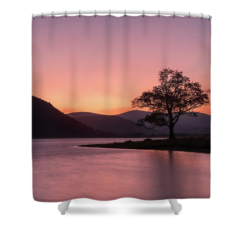 Cumbria Shower Curtain featuring the photograph Red Skies, Lake District, England, UK by Sarah Howard