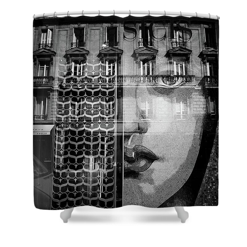 Paris Shower Curtain featuring the photograph Reflected Reality of Paris by David Perea