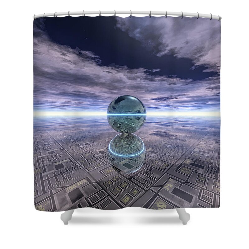 Motherboard Shower Curtain featuring the photograph Reflections of Motherboard by Phil Perkins