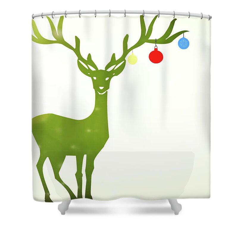 Antlers Shower Curtain featuring the photograph Reindeer Tree by Jamart Photography