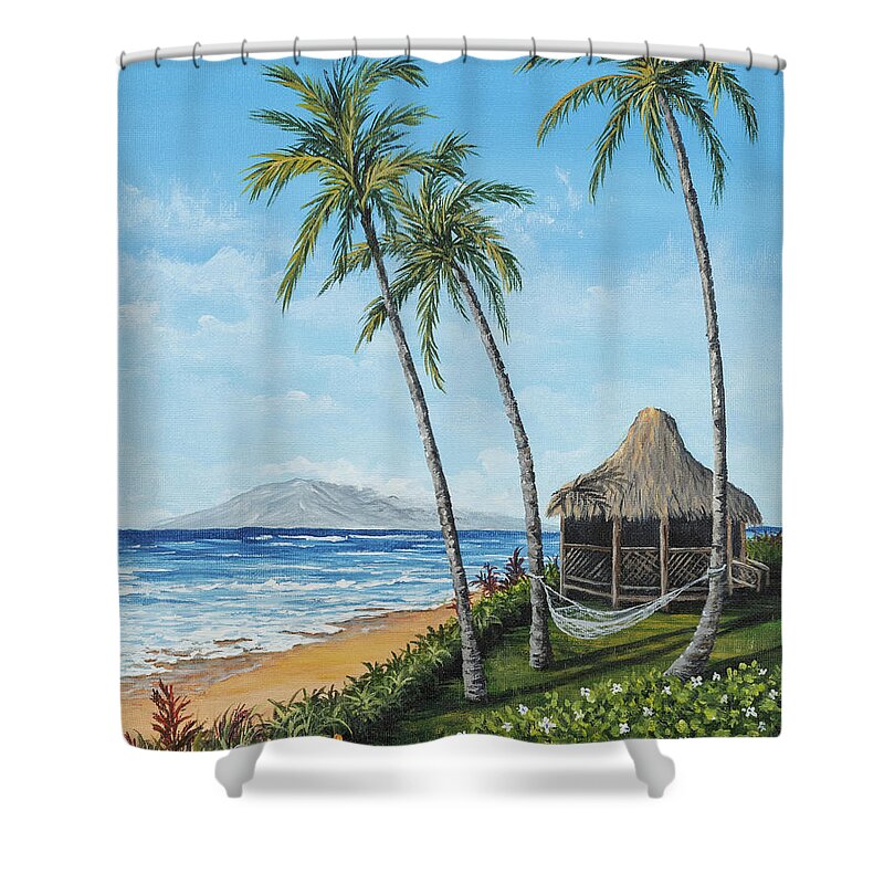 Hawaii Shower Curtain featuring the painting Relax Maui Style by Darice Machel McGuire