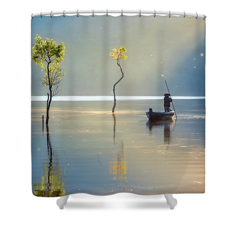 Awesome Shower Curtain featuring the photograph Relaxing by Khanh Bui Phu