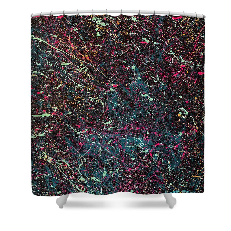 Abstract Shower Curtain featuring the painting Release by Heather Meglasson Impact Artist