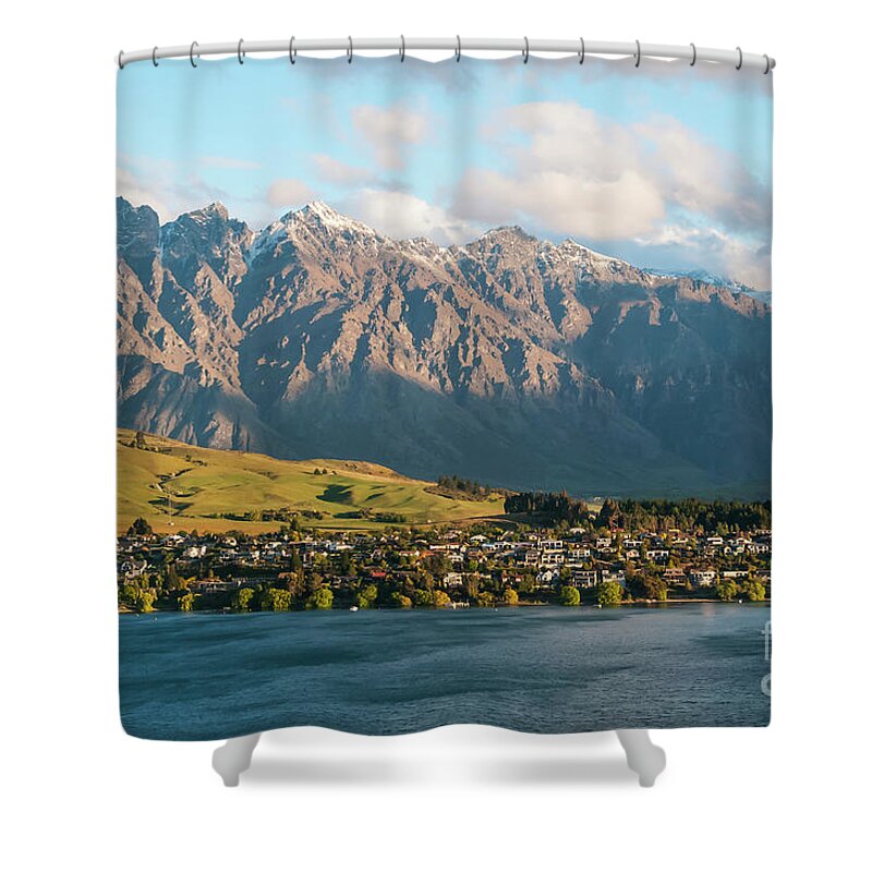 Queenstown Shower Curtain featuring the photograph Remarkables by Bob Phillips