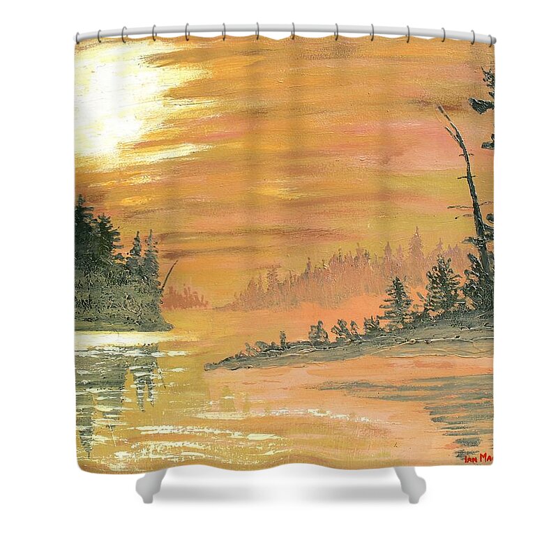 Northern Ontario Shower Curtain featuring the painting Remembering Ruth by Ian MacDonald