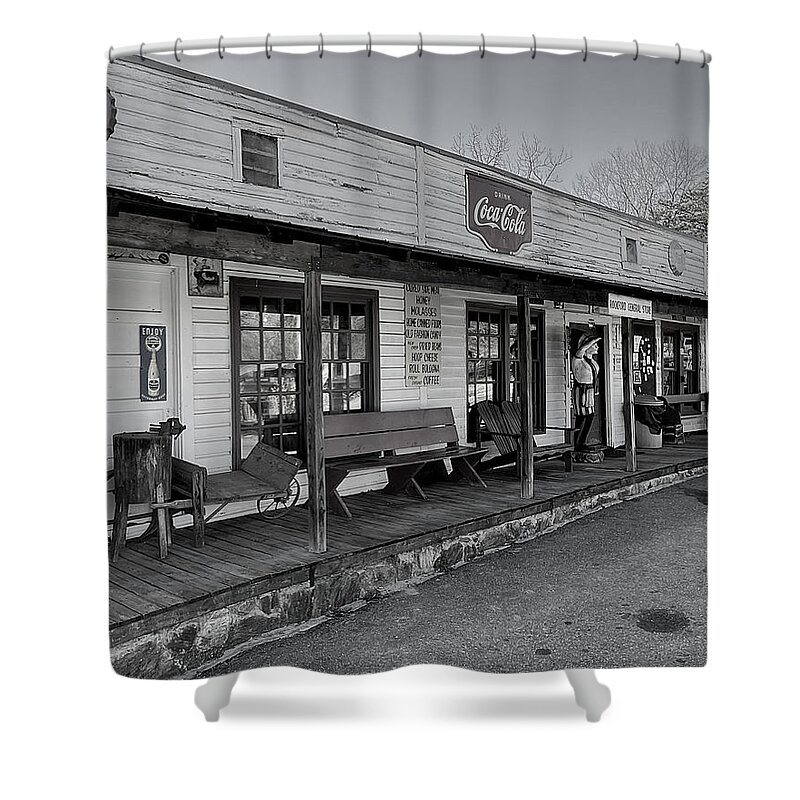 Rockford Shower Curtain featuring the photograph Reminiscing BW by Lee Darnell