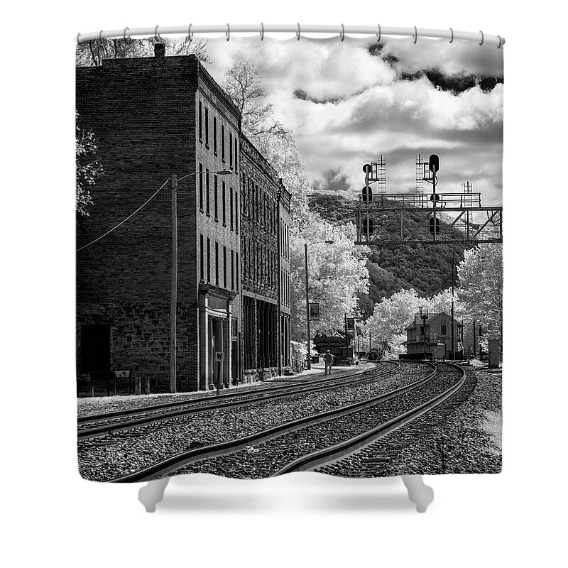 Bnw Shower Curtain featuring the photograph Remnants from yesterday by Izet Kapetanovic