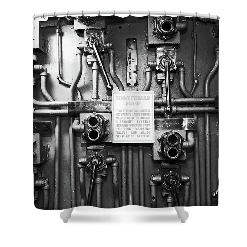 Historic Shower Curtain featuring the photograph Remote Hydraulic Station by George Taylor