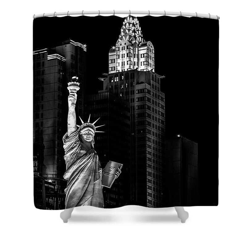 Statue Of Liberty Shower Curtain featuring the photograph Replica Of Freedom by Az Jackson