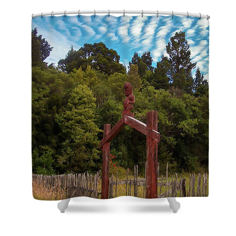 Maori Shower Curtain featuring the photograph Rest in Peace by Leslie Struxness