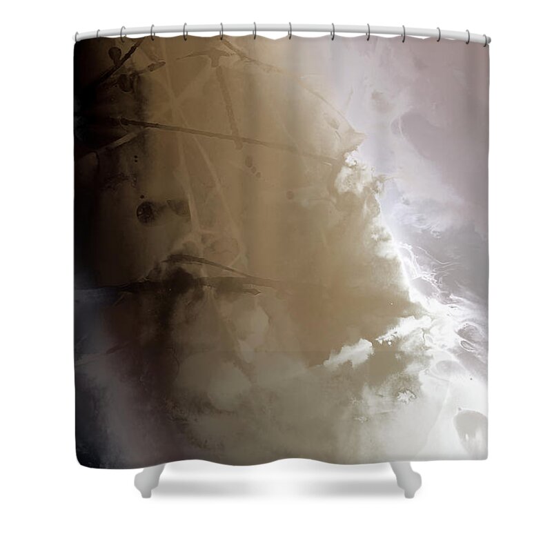 Emmett Shower Curtain featuring the painting Return to Z 2 by John Emmett
