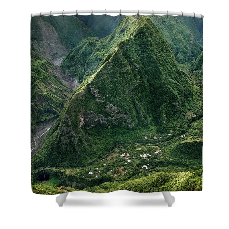 Reunion Island Shower Curtain featuring the photograph Reunion island - Grand Bassin by Olivier Parent