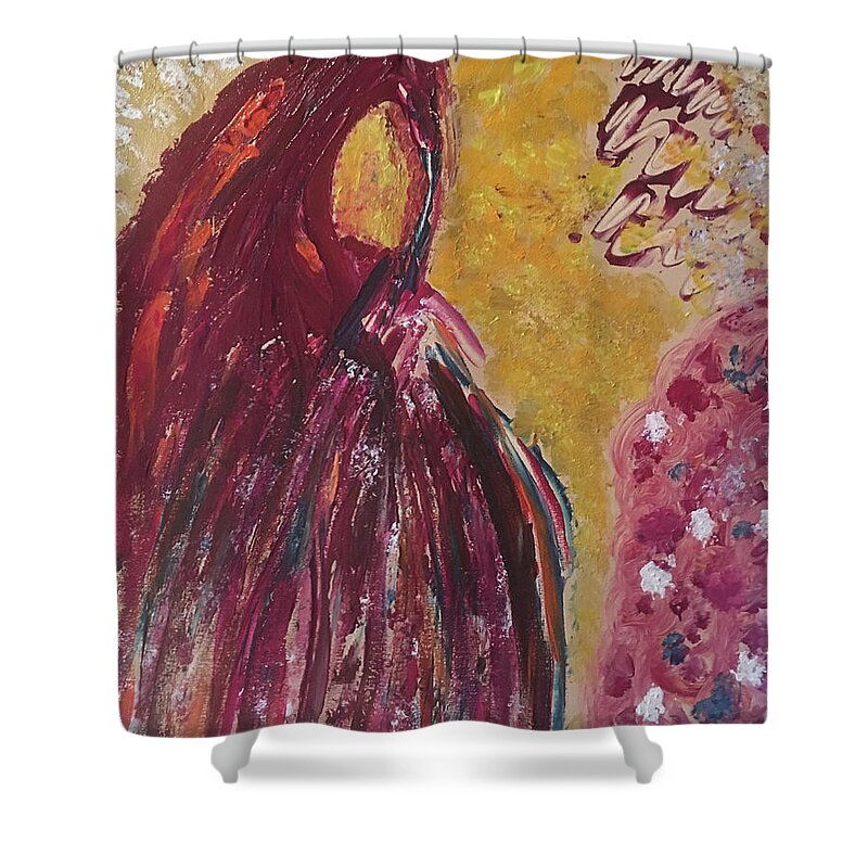 Ancient Shower Curtain featuring the painting Reverie by David Feder