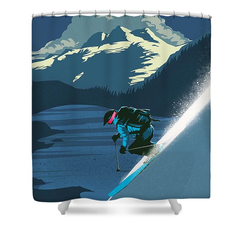  Shower Curtain featuring the painting Revy by Sassan Filsoof