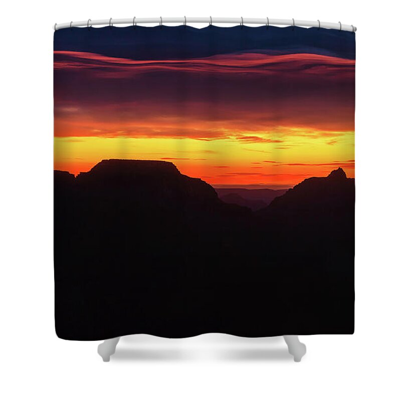 American Southwest Shower Curtain featuring the photograph Ribbon Sunrise by Rick Furmanek