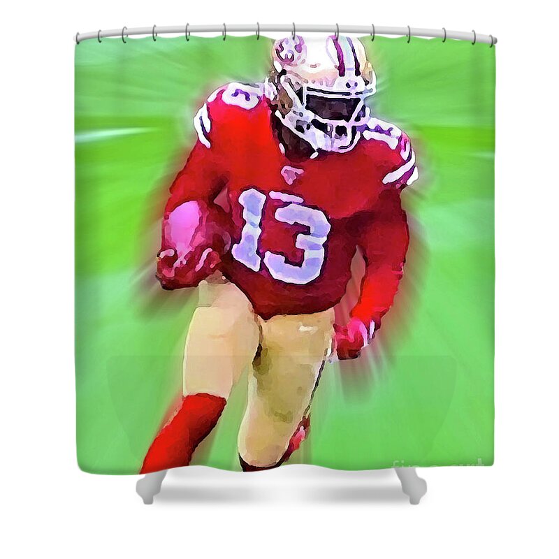 49ers Shower Curtain featuring the photograph Richie James by Billy Knight