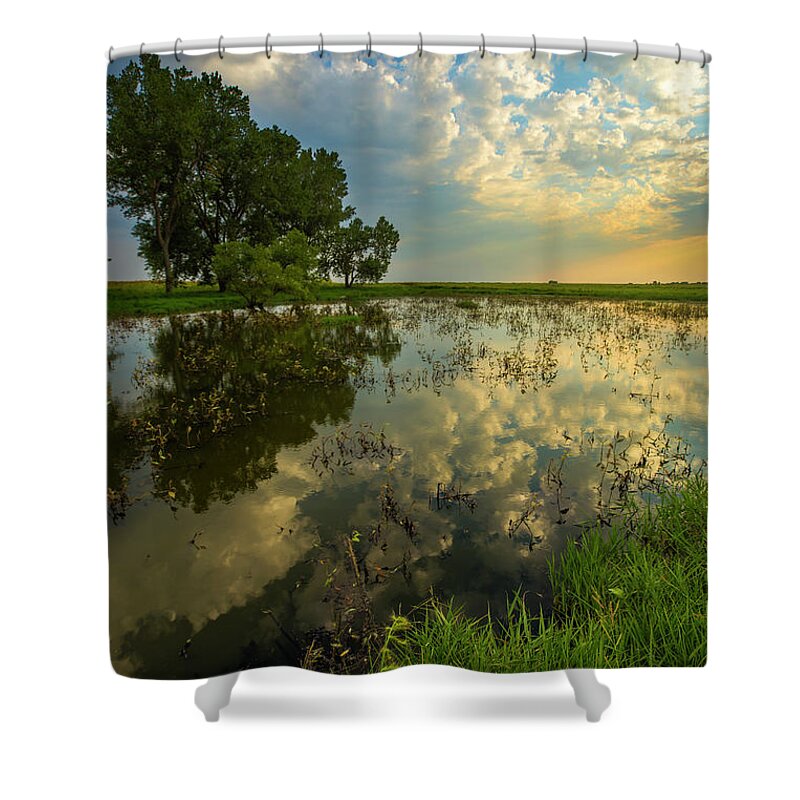 South Dakota Shower Curtain featuring the photograph Right Here by Aaron J Groen