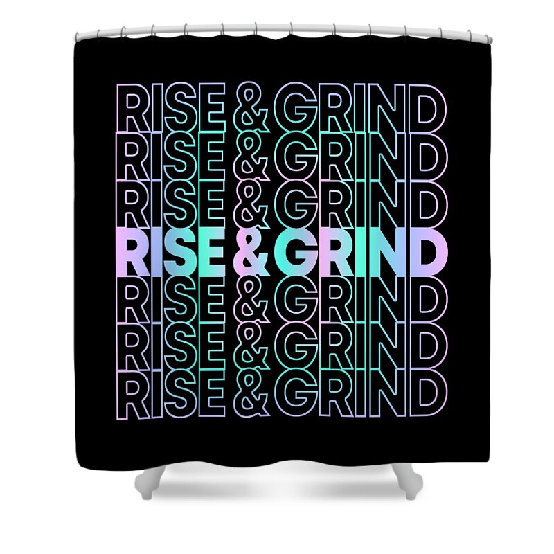 Skateboarding Shower Curtain featuring the digital art Rise and Grind by Flippin Sweet Gear
