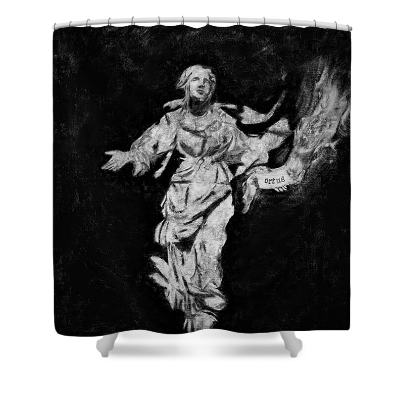 Rise Shower Curtain featuring the painting Rise by Ralph LeCompte