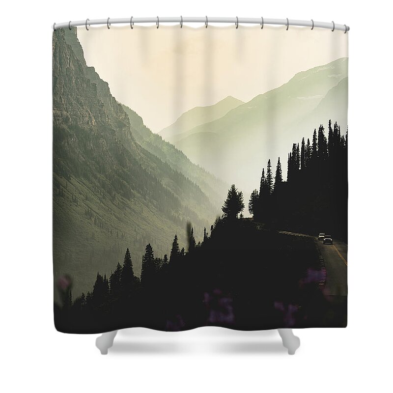 Shower Curtain featuring the photograph Road by Mount Oberlin by William Boggs