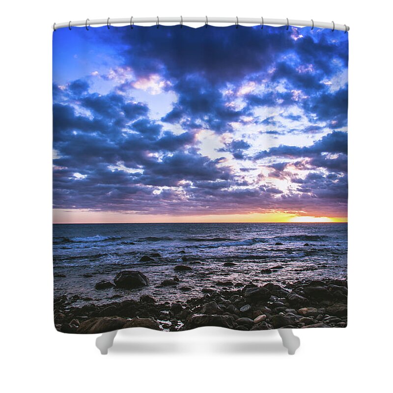 Maspalomas Shower Curtain featuring the photograph Rocking Sunset by Josu Ozkaritz