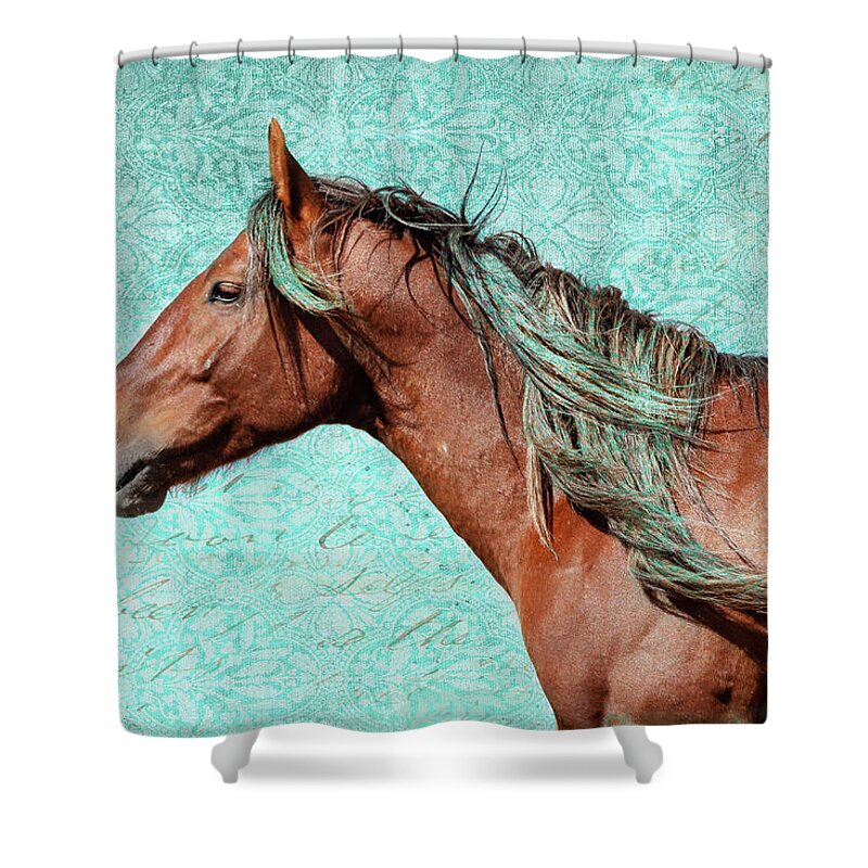 Wild Horses Shower Curtain featuring the photograph Rockstar by Mary Hone