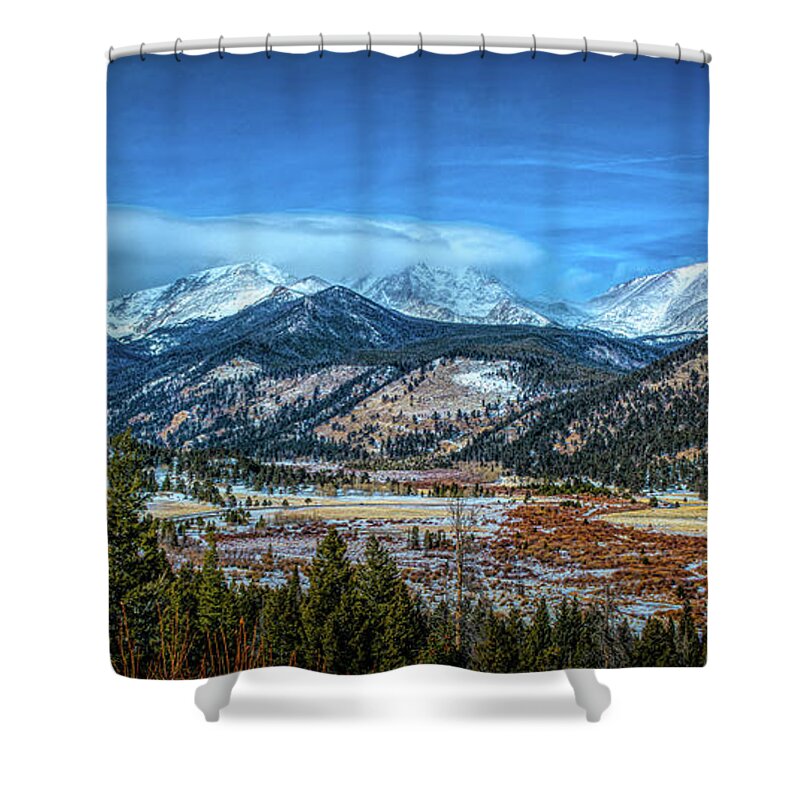Rocky Mountain National Park Shower Curtain featuring the photograph Rocky Mountain Winter Colors by Douglas Wielfaert