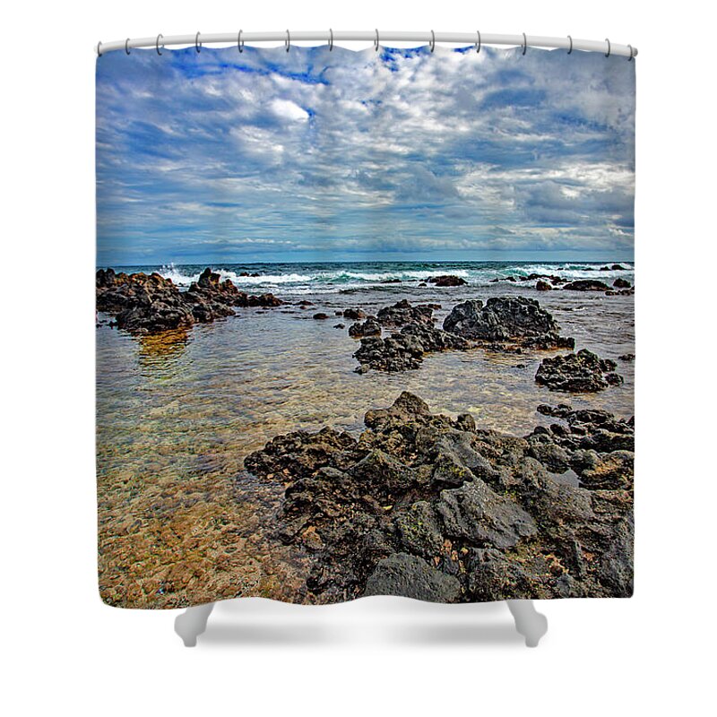 Rocky Tide Pools Shower Curtain featuring the photograph Rocky Tidepools by Anthony Jones