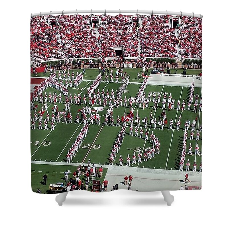 Gameday Shower Curtain featuring the photograph Roll Tide Spell Out by Kenny Glover
