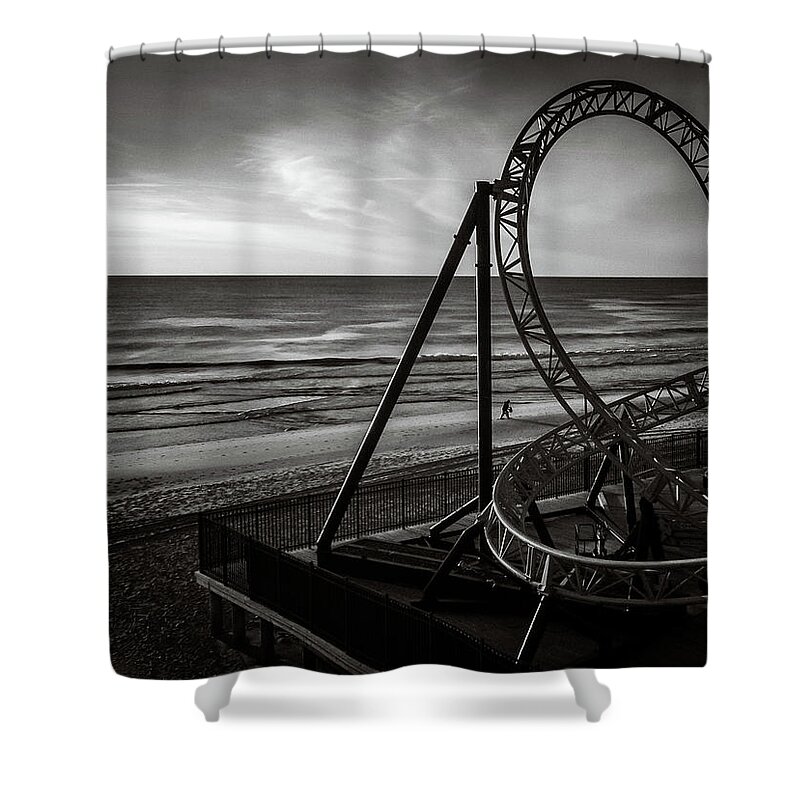  Shower Curtain featuring the photograph Roller Coaster by Steve Stanger