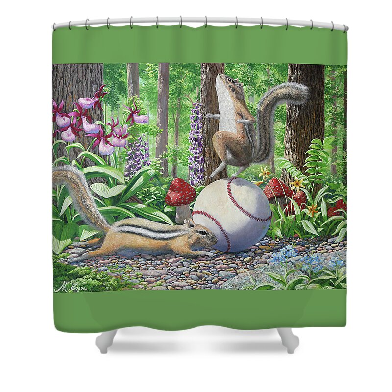 Nature Shower Curtain featuring the painting Rolling by Michael Goguen