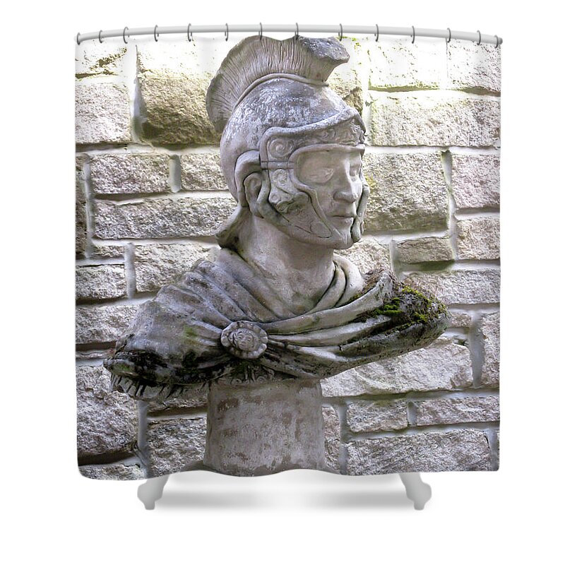 Roman Shower Curtain featuring the painting Roman Centurion by Tom Conway