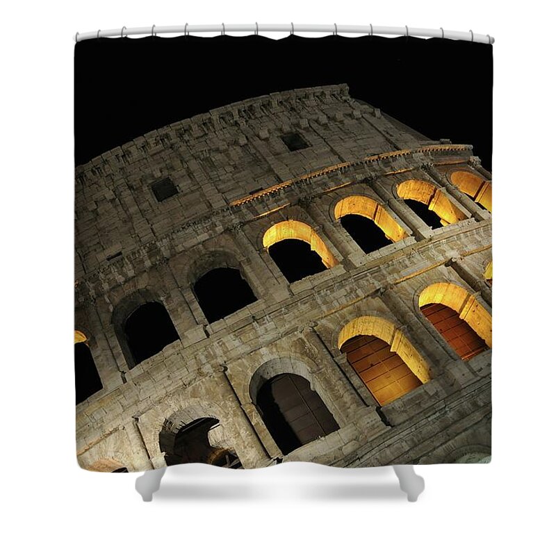 Colosseum Shower Curtain featuring the photograph Roman Colosseum by Rebecca Herranen