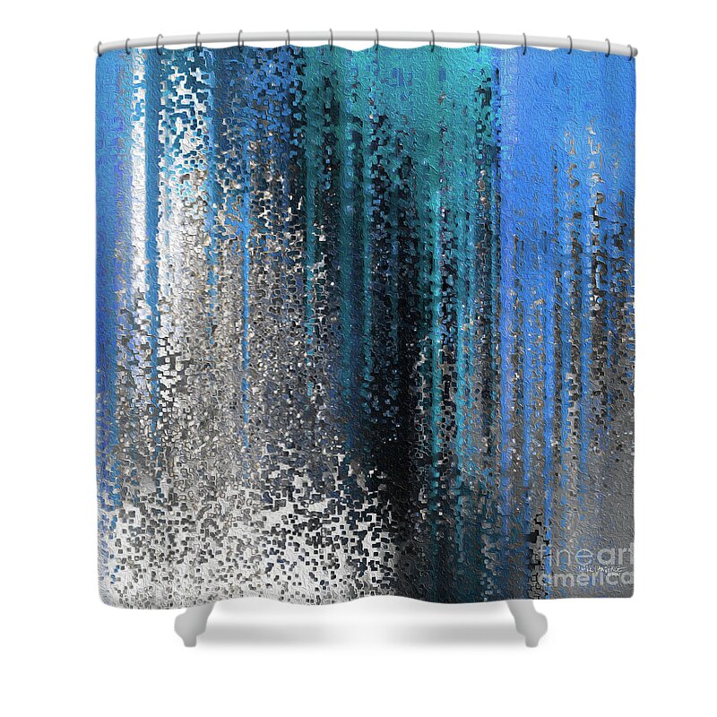 Purple Shower Curtain featuring the painting Romans 8 2. Set Free In Jesus. Bible Verse Inspirational Wall Art Set by Mark Lawrence