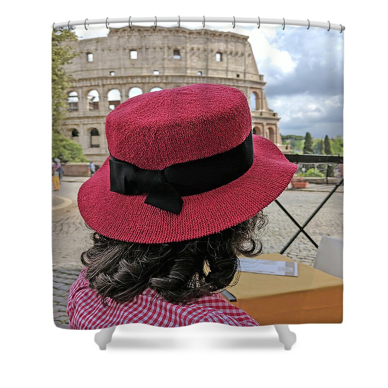 Rome Shower Curtain featuring the photograph Rome Colosseum by Yvonne Jasinski