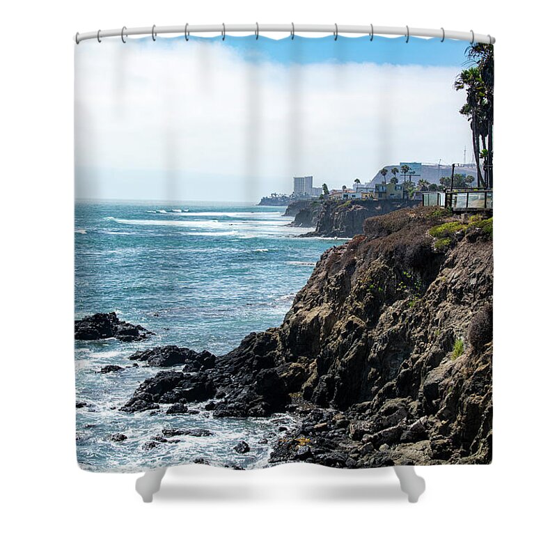 Coastal Shower Curtain featuring the photograph Rosarito Coastline by William Scott Koenig