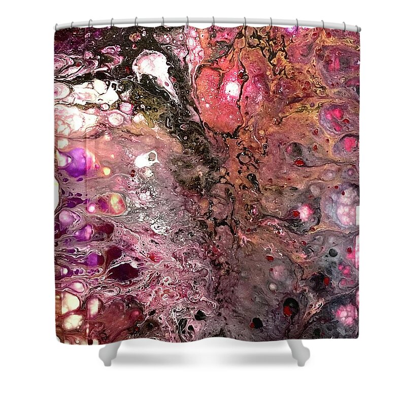 Flower Shower Curtain featuring the painting Rose by David Euler