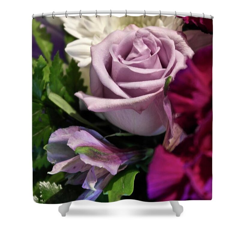 Rose Shower Curtain featuring the photograph Rose of Lavender by Michele Myers