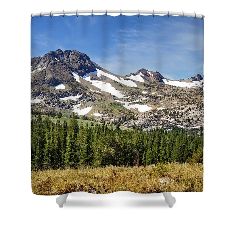 Sierra Nevada Shower Curtain featuring the photograph Round Top Mountain by Gary Geddes